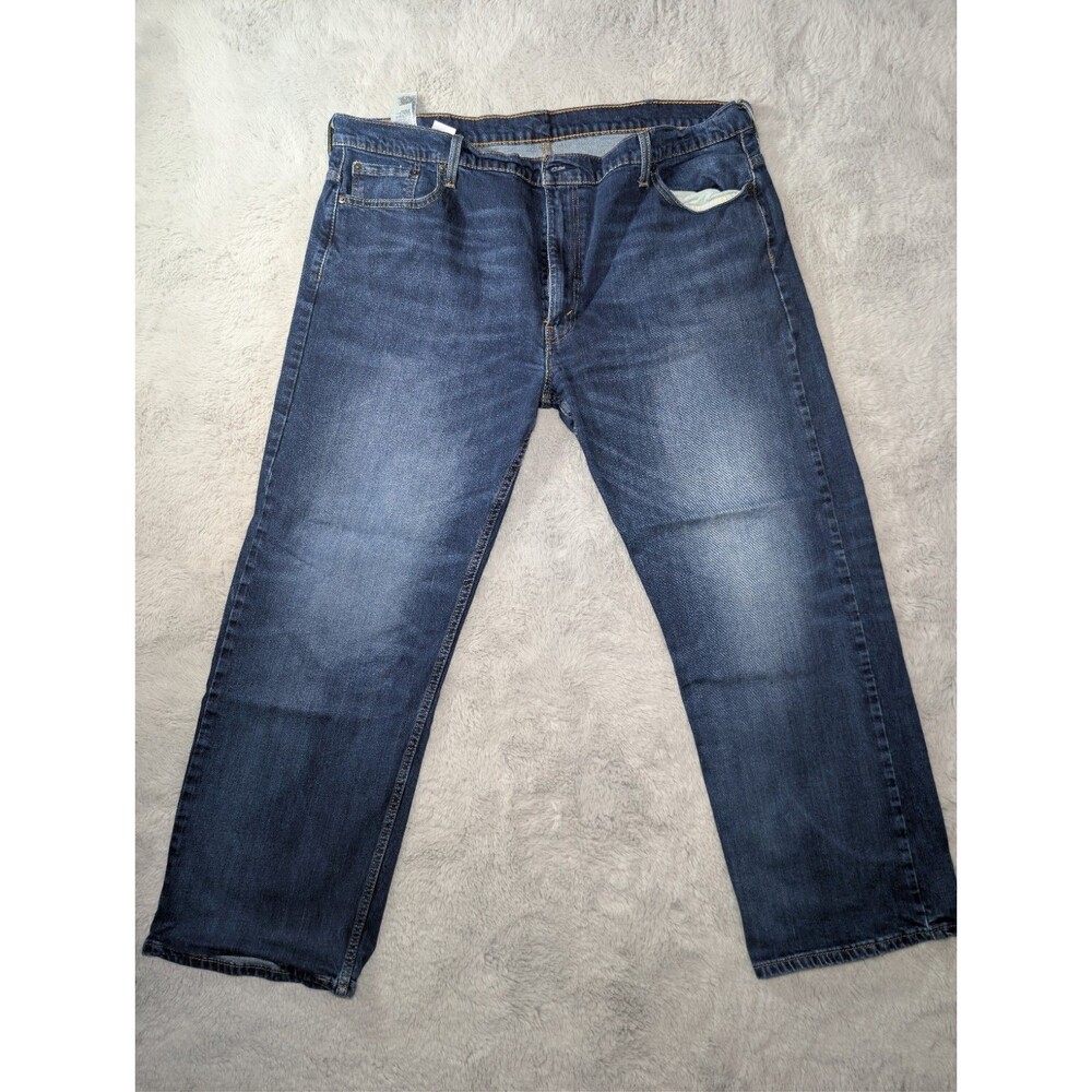 Levi's 569 Men’s 44x32 Loose Fit Straight Blue Dark Wash Denim Jeans EXC